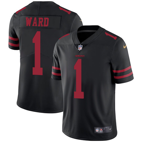 49ers #1 Jimmie Ward Black Alternate Youth Stitched Vapor Untouchable Limited Jersey