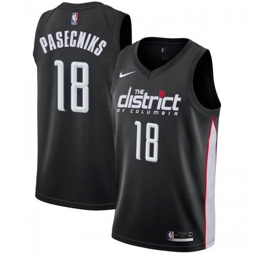 Washington Wizards #18 Anzejs Pasecniks Black Youth Swingman City Edition 2018/19 Jersey Youth