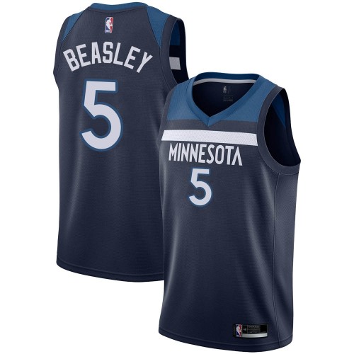 Minnesota Timberwolves #5 Malik Beasley Navy Blue Youth Authentic Icon Edition Jersey Youth