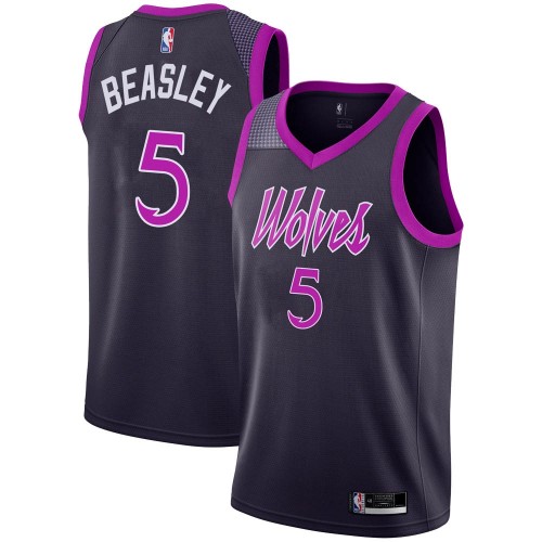 Minnesota Timberwolves #5 Malik Beasley Purple Swingman City Edition 2018/19 Jersey Mens