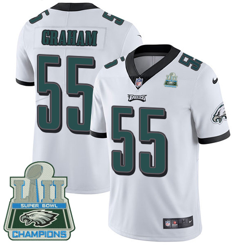 Eagles #55 Brandon Graham White Super Bowl LII Champions Youth Stitched Vapor Untouchable Limited Jersey