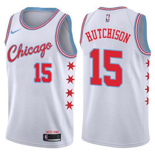 Chicago Bulls #15 Chandler Hutchison White Youth Swingman City Edition Jersey Youth