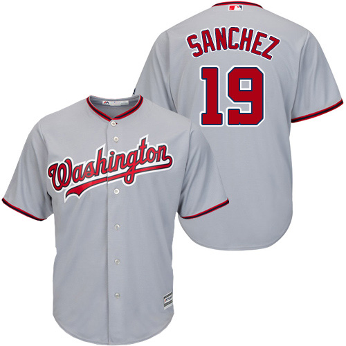 Washington Nationals #19 Anibal Sanchez Grey New Cool Base Stitched Youth Jersey Youth