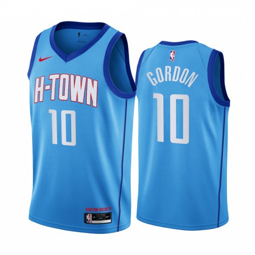 Houston Rockets #10 Eric Gordon Blue Womens Swingman 2020-21 City Edition Jersey Womens