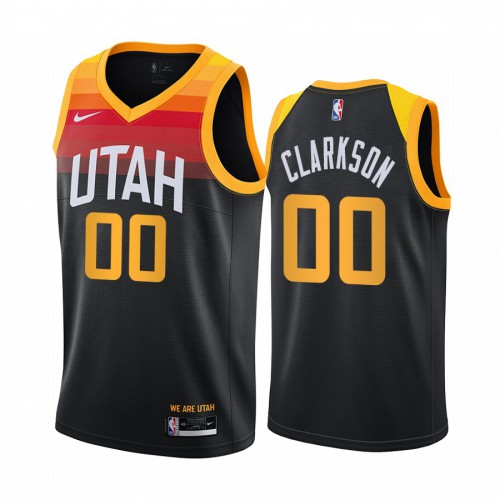 Utah Jazz #00 Jordan Clarkson Black Youth Swingman 2020-21 City Edition Jersey Youth