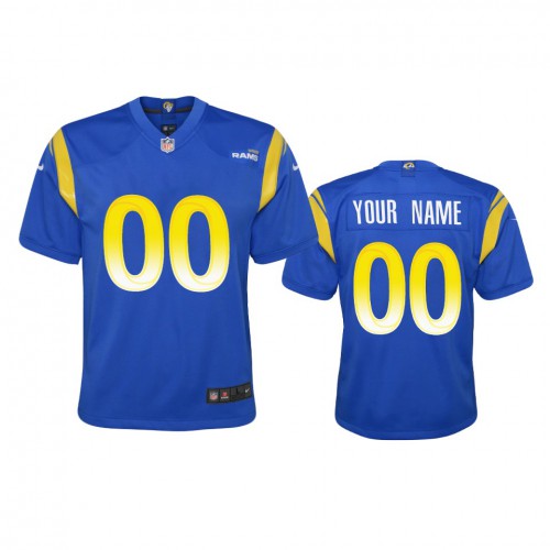 Los Angeles Rams Custom Youth Game Jersey - Royal