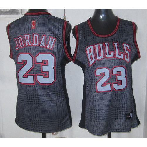 Chicago Bulls #23 Michael Jordan Black Rhythm Fashion Womens Stitched Jersey Womens