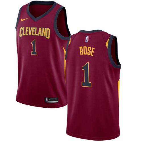 Cleveland Cavaliers #1 Derrick Rose Red Swingman Icon Edition Jersey Mens