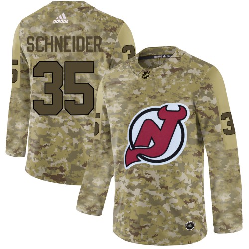Adidas New Jersey Devils #35 Cory Schneider Camo Authentic Stitched Jersey Men's
