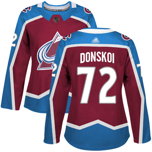 Adidas Colorado Avalanche #72 Joonas Donskoi Burgundy Home Authentic Women's Stitched Jersey Womens