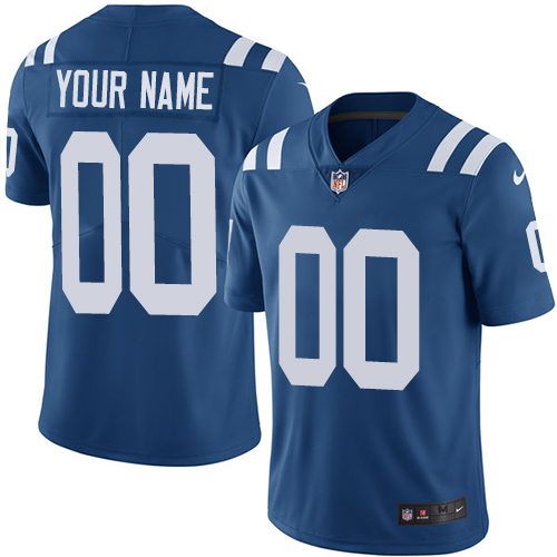Indianapolis Colts Customized Royal Blue Team Color Stitched Vapor Untouchable Limited Youth Jersey