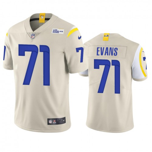 Los Angeles Los Angeles Rams #71 Bobby Evans Men's Vapor Limited Jersey - Bone Men's