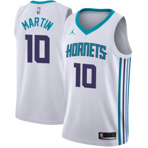 Charlotte Hornets #10 Caleb Martin White Jordan Swingman Association Edition Jersey Mens