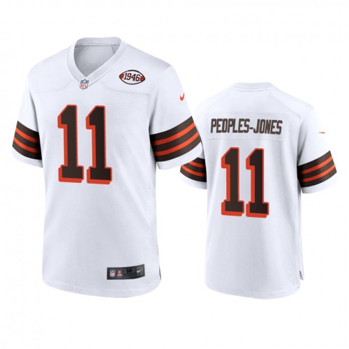 Men's Cleveland Browns #11 Donovan Peoples-Jones 1946 Collection Alternate Game Limited Jersey - White Men's