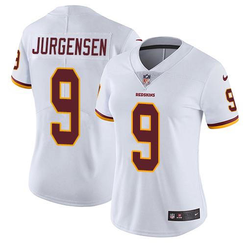 Washington Commanders #9 Sonny Jurgensen White Women's Stitched Vapor Untouchable Limited Jersey Womens
