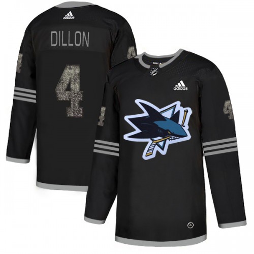Adidas San Jose Sharks #4 Brenden Dillon Black Authentic Classic Stitched Jersey Men's