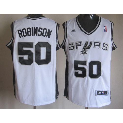 Revolution 30 San Antonio Spurs #50 David Robinson White Stitched Jersey Mens