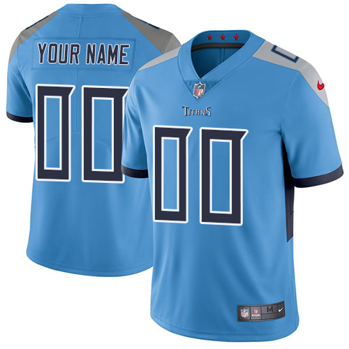 Tennessee Titans Customized Light Blue Team Color Stitched Vapor Untouchable Limited Men's Jersey