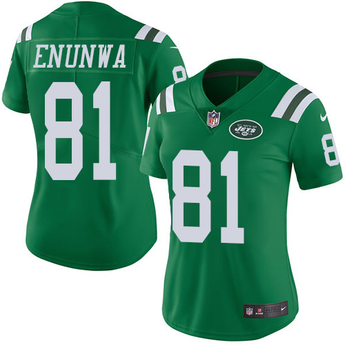 New York Jets #81 Quincy Enunwa Green Women's Stitched Limited Rush Jersey Womens