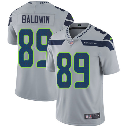 Seattle Seahawks #89 Doug Baldwin Grey Alternate Youth Stitched Vapor Untouchable Limited Jersey Youth