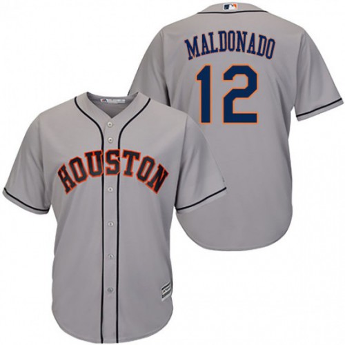 Houston Astros #12 Martin Maldonado Grey New Cool Base Stitched Jersey Men's