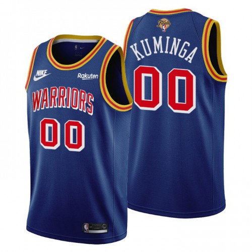 Golden State Golden State Warriors #00 Jonathan Kuminga Mens Releases Classic Edition 2022 Finals 75th Anniversary Jersey Blue Mens