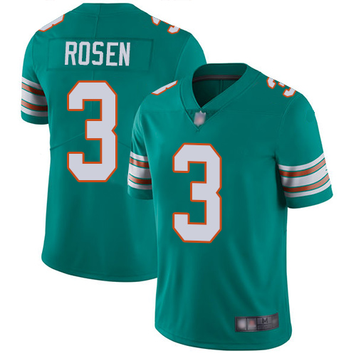 Miami Dolphins #3 Josh Rosen Aqua Green Alternate Men's Stitched Vapor Untouchable Limited Jersey Men's