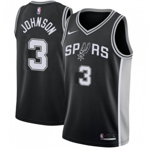 San Antonio Spurs #3 Keldon Johnson Black Youth Swingman Icon Edition Jersey Youth