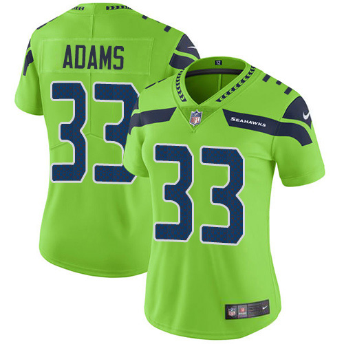 Seahawks #33 Jamal Adams Green Women's Stitched Limited Rush Jersey