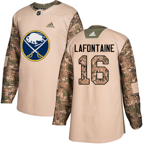 Adidas Buffalo Sabres #16 Pat Lafontaine Camo Authentic 2017 Veterans Day Stitched Jersey Men's