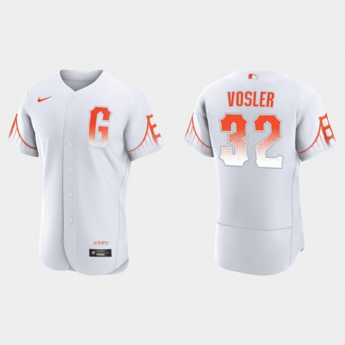 San Francisco San Francisco Giants #32 Jason Vosler Men's 2021 City Connect Authentic White Jersey Men's