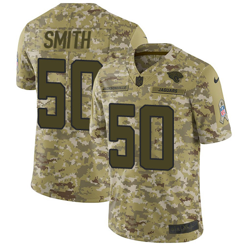 Jacksonville Jaguars #50 Telvin Smith Camo Youth Stitched Limited 2018 Salute to Service Jersey Youth