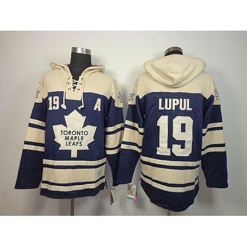 Maple Toronto Maple Leafs #19 Joffrey Lupul Blue Sawyer Hooded Sweatshirt Stitched Jersey Men's