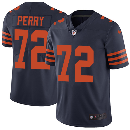 Chicago Bears #72 William Perry Navy Blue Alternate Men's Stitched Vapor Untouchable Limited Jersey Men's