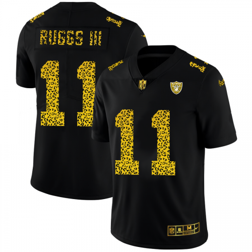 Las Vegas Las Vegas Raiders #11 Henry Ruggs III Men's Leopard Print Fashion Vapor Limited Jersey Black Men's