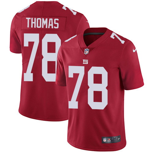 New York Giants #78 Andrew Thomas Red Alternate Youth Stitched Vapor Untouchable Limited Jersey Youth