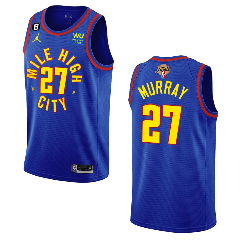 Denver Nuggets #27 Jamal Murray Navy 2023 Finals Patch Statement Edition Jersey