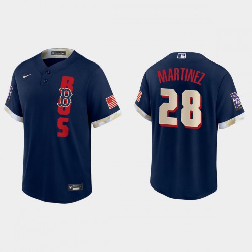 Boston Boston Red Sox #28 J.D. Martinez 2021 All Star Game Fan's Version Navy Jersey Men's