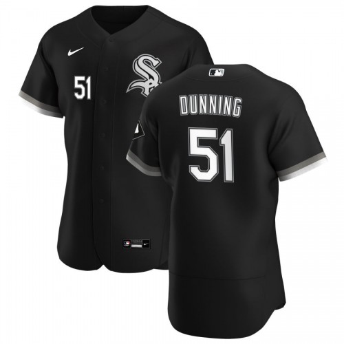 Chicago Chicago White Sox #51 Dane Dunning Men's Black Alternate 2020 Authentic Player Jersey Men's