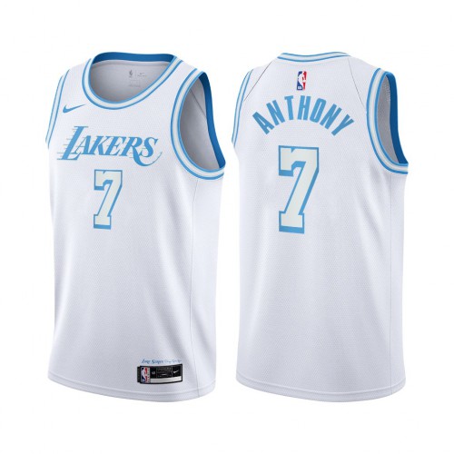 Los Angeles Lakers #7 Carmelo Anthony Womens White Swingman 2020-21 City Edition Jersey Womens