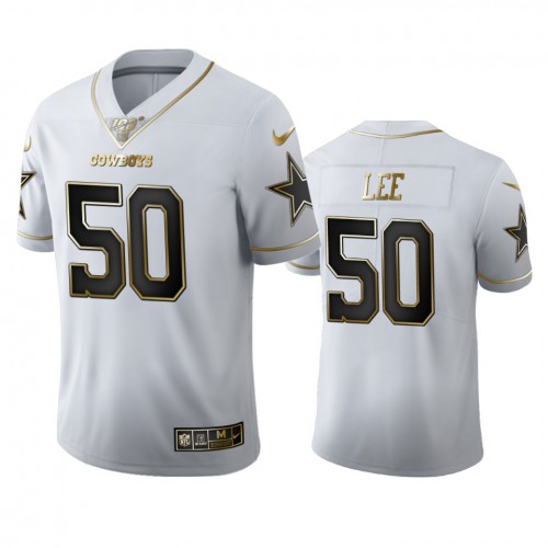 Dallas Dallas Cowboys #50 Sean Lee Men's White Golden Edition Vapor Limited 100 Jersey Men's