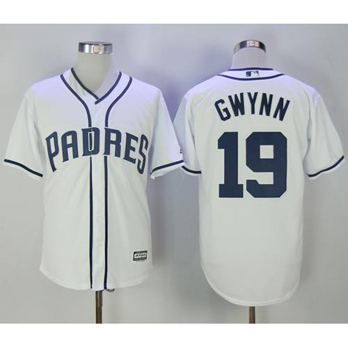 San Diego Padres #19 Tony Gwynn White New Cool Base Stitched Jersey Men's
