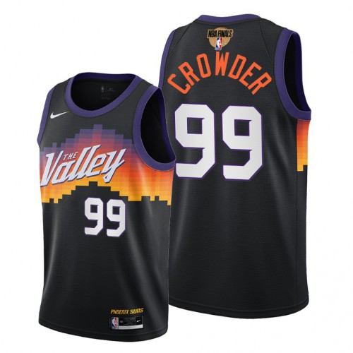 Phoenix Suns #99 Jae Crowder Youth 2021 Finals Bound City Edition Jersey Black Youth