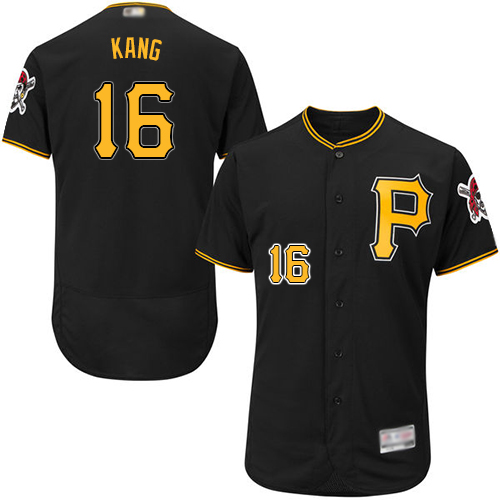 Pittsburgh Pirates #16 Jung-ho Kang Black Flexbase Authentic Collection Stitched Jersey Men's