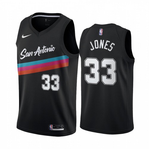 San Antonio Spurs #33 Tre Jones Black Youth Swingman 2020-21 City Edition Jersey Youth