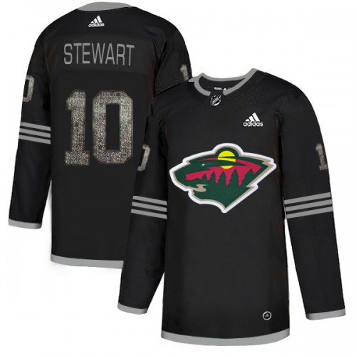 Adidas Minnesota Wild #10 Cam Stewart Black Authentic Classic Stitched Jersey Men's