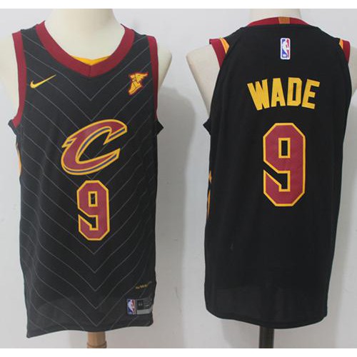 Cleveland Cavaliers #9 Dwyane Wade Black Swingman Statement Edition Jersey Mens