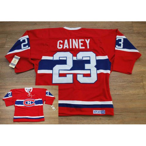 Montreal Canadiens #23 Bob Gainey Stitched Red CH CCM Throwback Jersey Men's