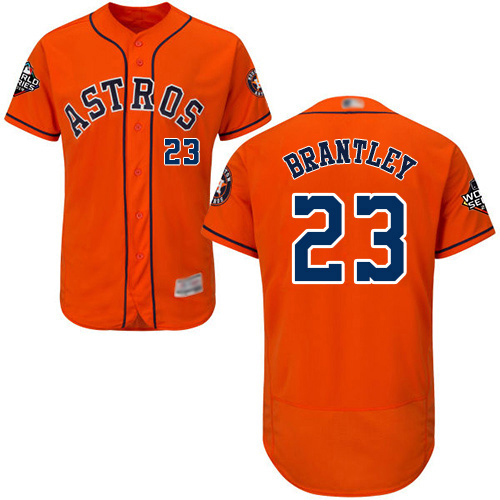 Houston Astros #23 Michael Brantley Orange Flexbase Authentic Collection 2019 World Series Bound Stitched Jersey Men's