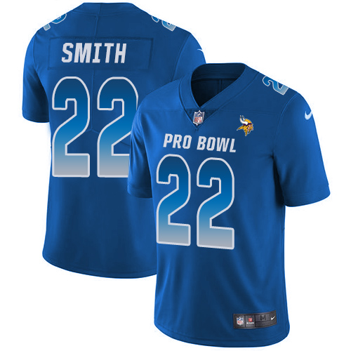 Vikings #22 Harrison Smith Royal Men's Stitched Limited NFC 2018 Pro Bowl Jersey